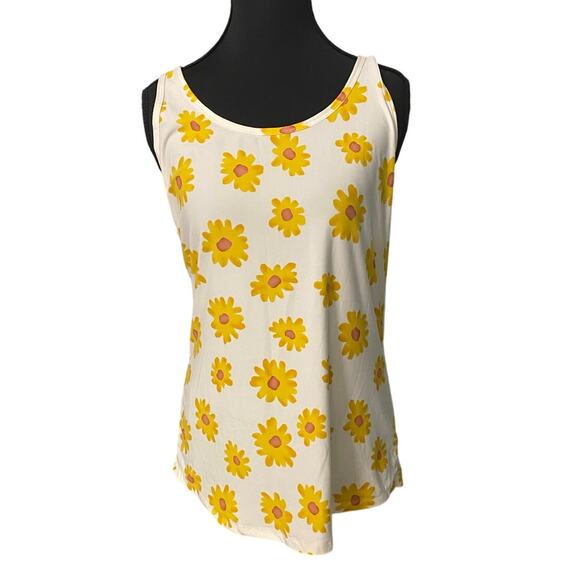 Sunflower Yellow Daisy‎ Long Tank XL 15/17 Wide Strap Y2K Dopamine Summer Happy - Picture 1 of 5